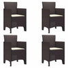 Ruskea puutarhan tuoli Rubi 53x49x85cm (4 pcs pp)