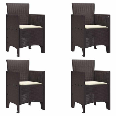 Ruskea puutarhan tuoli Rubi 53x49x85cm (4 pcs pp)