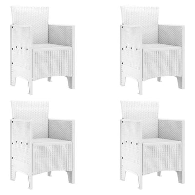 Valkoinen puutarhan tuoli Anabell 53x49x85cm (4 pcs pp)