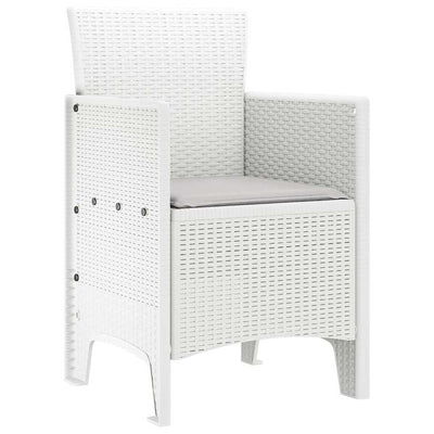 Valkoinen puutarhan tuoli Adafin 53x49x85cm (4 pcs pp)