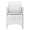 Valkoinen puutarhan tuoli Adafin 53x49x85cm (4 pcs pp)