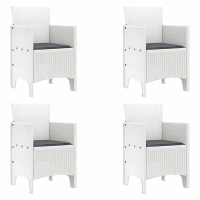 Valkoinen puutarhan tuoli Untaru 53x49x85cm (4 pcs pp)