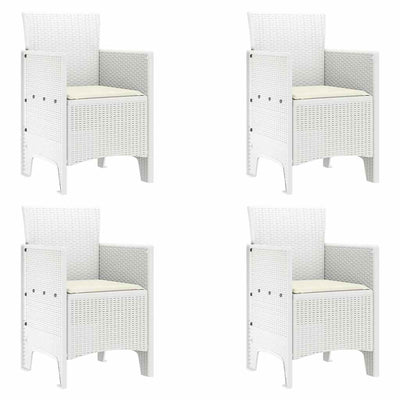 Valkoinen puutarhan tuoli Silian 53x49x85cm (4 pcs pp)
