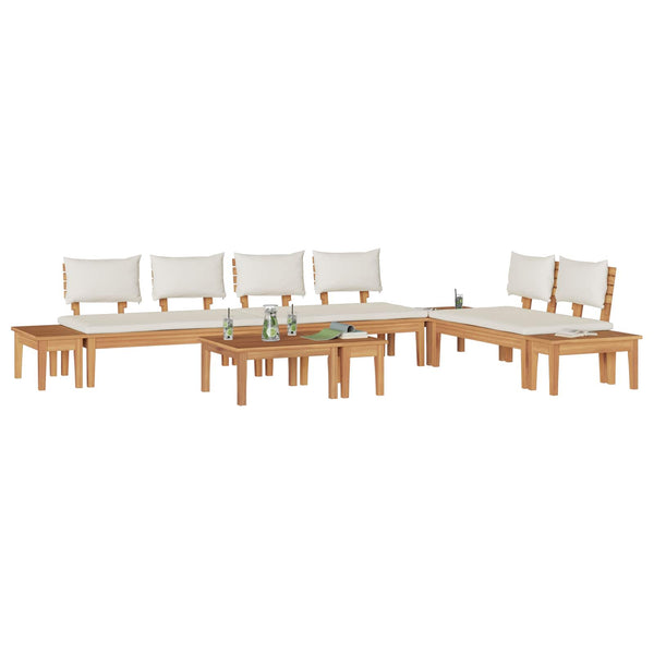 Puutarhasohva Setti 5 kpl Ruskea ja Kerma