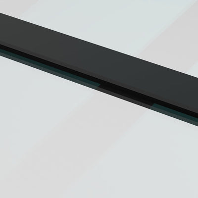 Musta liukuovi asennustarvikkeilla Giula 90x205cm (esg lasi)