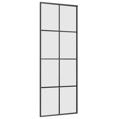 Musta liukuovi asennustarvikkeilla Nima 76x205cm (esg lasi)