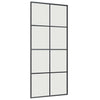 Liukuovi asennustarvikkeilla musta 90x205 cm ESG lasi