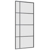 Liukuovi asennustarvikkeilla musta 90x205 cm ESG lasi