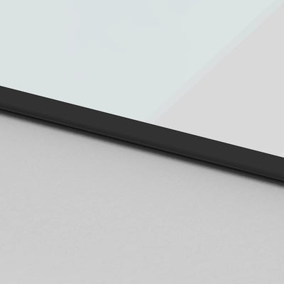 Musta liukuovi laitteistosarjalla Raduslavescu 90x205cm (karkaistu lasi)