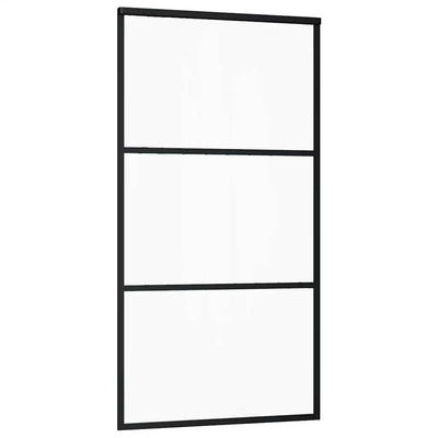 Musta liukuovi laitteistosarjalla Giula 102x205cm (esg lasi)