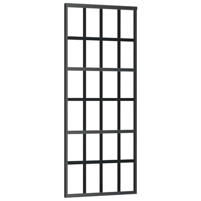 Musta liukuovi asennustarvikkeilla Giula 76x205cm (esg lasi)