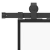 Liukuovi asennustarvikkeilla musta 76x205 cm ESG lasi
