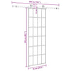 Liukuovi asennustarvikkeilla musta 76x205 cm ESG lasi