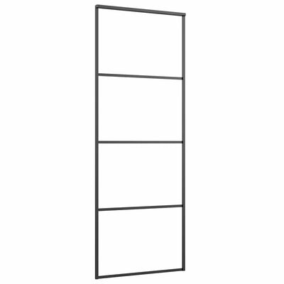 Musta liukuovi asennustarvikkeilla Constantine 76x205cm (esg lasi)