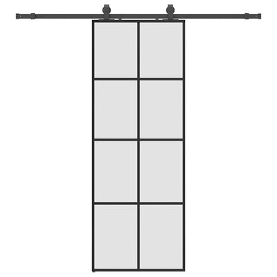 Musta liukuovi asennustarvikkeilla Nima 76x205cm (esg lasi)