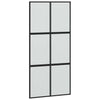 liukuovi laitteistosarjalla musta 102,5x205 cm karkaistu lasi