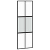 liukuovi laitteistosarjalla musta 76x205 cm karkaistu lasi