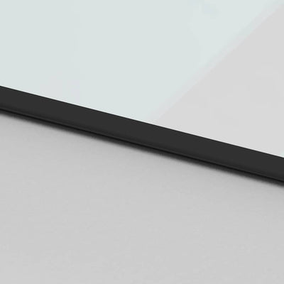 Musta liukuovi laitteistosarjalla Constantine 90x205cm (karkaistu lasi)