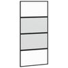 liukuovi laitteistosarjalla musta 102,5x205 cm karkaistu lasi