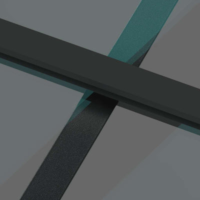 Musta liukuovi laitteistosarjalla Nima 90x205cm (karkaistu lasi)