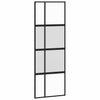 liukuovi laitteistosarjalla musta 76x205 cm karkaistu lasi