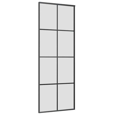 Musta liukuovi asennustarvikkeilla Nima 76x205cm (esg lasi)