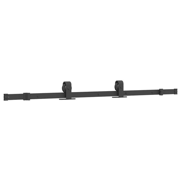 Liukuovi asennustarvikkeilla musta 76x205 cm ESG lasi