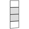 liukuovi laitteistosarjalla musta 76x205 cm karkaistu lasi