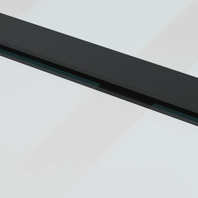 Musta liukuovi asennustarvikkeilla Giula 76x205cm (esg lasi)