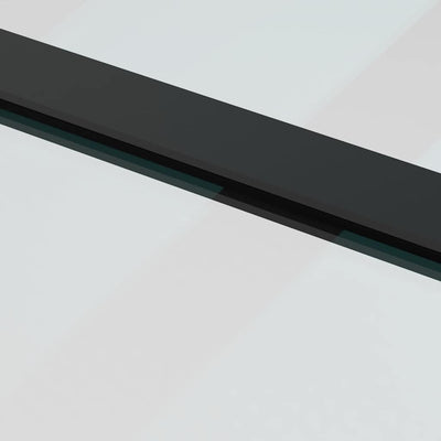 Musta liukuovi laitteistosarjalla Giula 102x205cm (esg lasi)