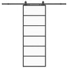 Liukuovi asennustarvikkeilla musta 76x205 cm ESG lasi