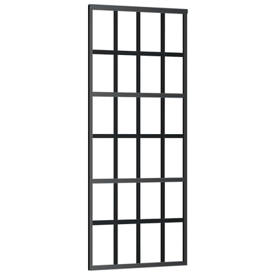 Musta liukuovi asennustarvikkeilla Giula 76x205cm (esg lasi)