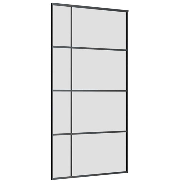 Liukuovi rautaosilla musta 102,5x205 cm ESG-lasi