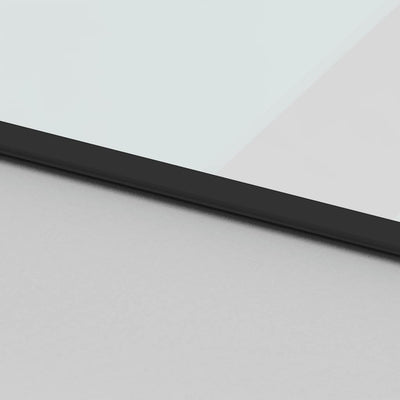 Musta liukuovi laitteistosarjalla Raduslavescu 102,5x205cm (karkaistu lasi)