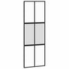 liukuovi laitteistosarjalla musta 76x205 cm karkaistu lasi