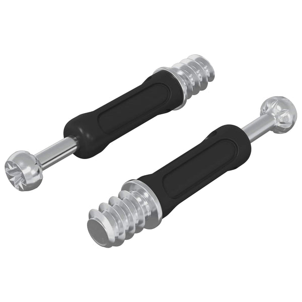 Kameralukitusruuvi 2 kpl Hopea ja Musta M6 x 40 mm Metalli