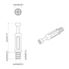 Kameralukitusruuvi 2 kpl Hopea ja Musta M6 x 40 mm Metalli