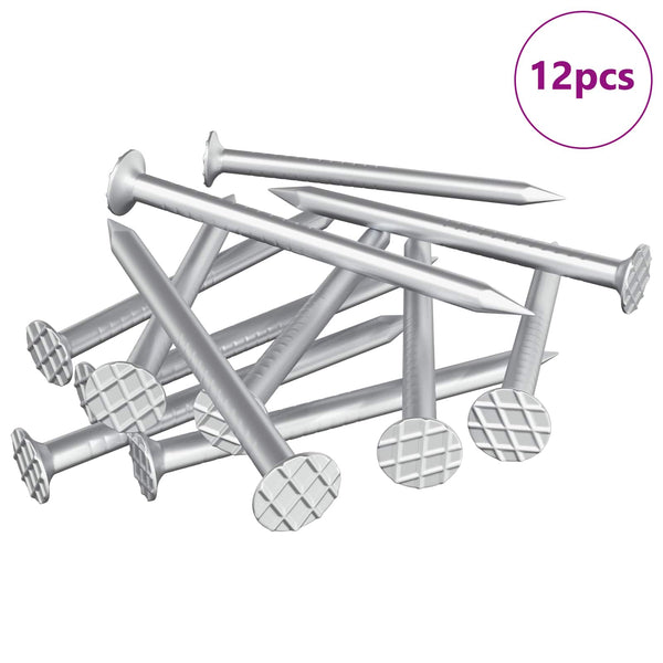 Nauloja puulle 12 kpl Hopea Ø 3 x 15 mm Metalli