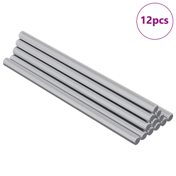Kierteiset Pultit 12 kpl Hopea M6 x 120 mm Metalli