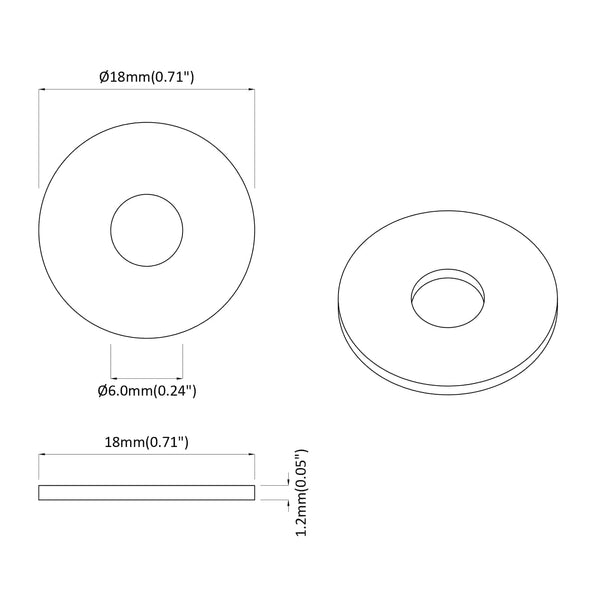 Mutterit 12 kpl Hopea 18 x 18 x 1,2 mm Rauta