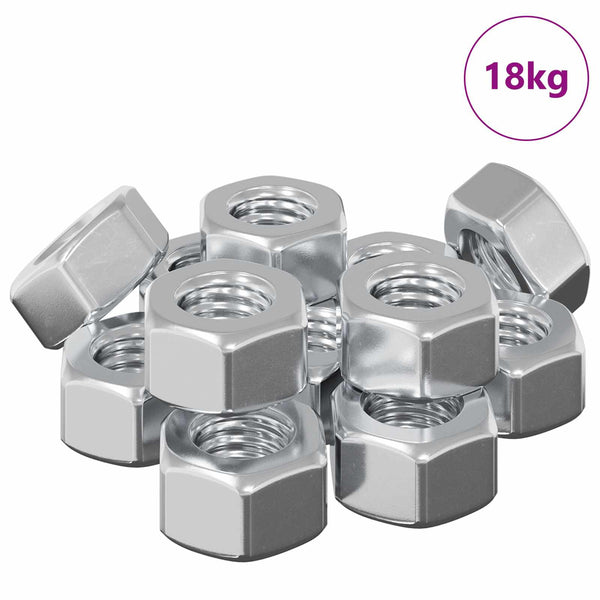 Kuusikulmio Pähkinäpuu Pähkinät 3913 pcs Hopea Metalli