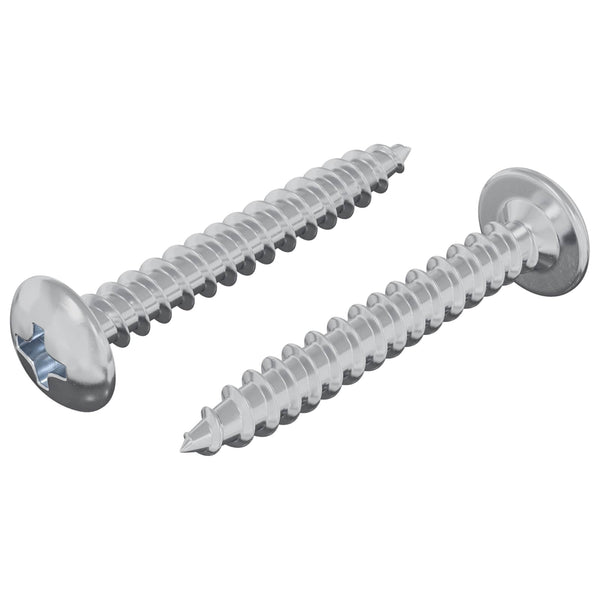 Puuruuvit 2 kpl Hopea M4 x 28 mm Teräs