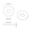 sopii tasaiselle aluslevylle 12 kpl Musta ∅15 x 3 mm