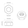 Pultti 12 kpl Hopea M6 x 10 mm Rauta