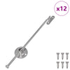 Vetojänteitä 12 kpl Hopea 190 mm Metalli