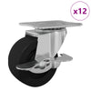 Kierre 12 kpl Musta ja hopea 50,7 x 50,7 x 24,4 mm