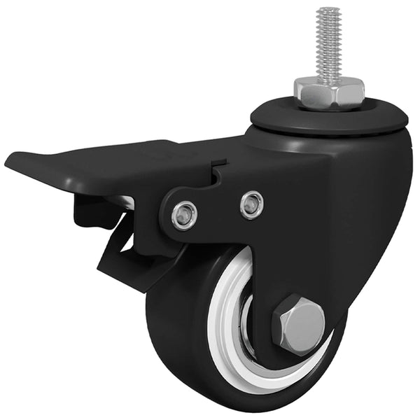 Pyörät 12 kpl Musta M6 x 37 mm Rautaa ja nailonia
