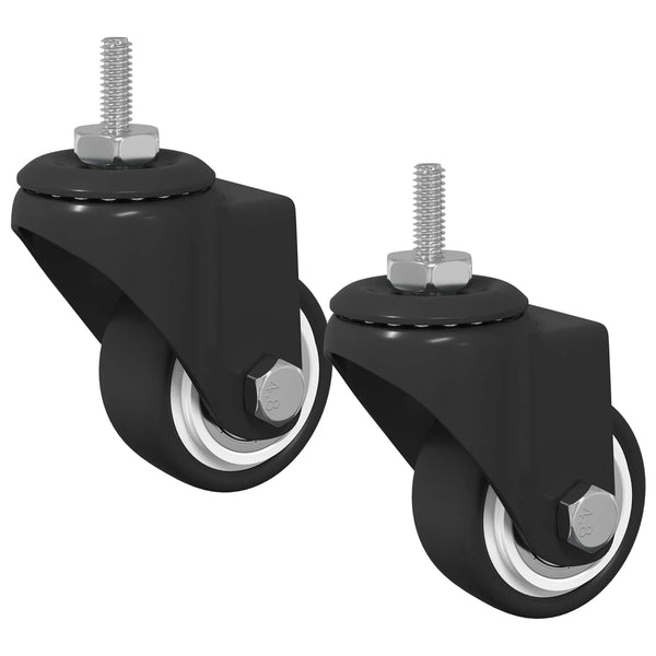 Kääntöpyörä 2 kpl Musta 40,4 x 40,4 x 19,7 mm