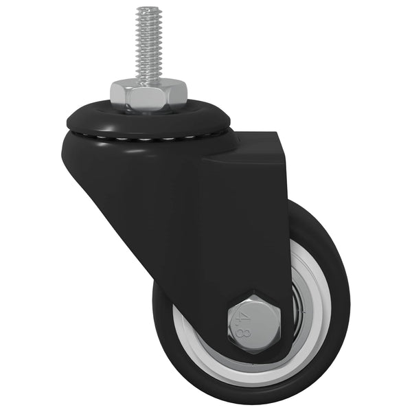 Kääntöpyörä 12 kpl Musta 40,4 x 40,4 x 19,7 mm