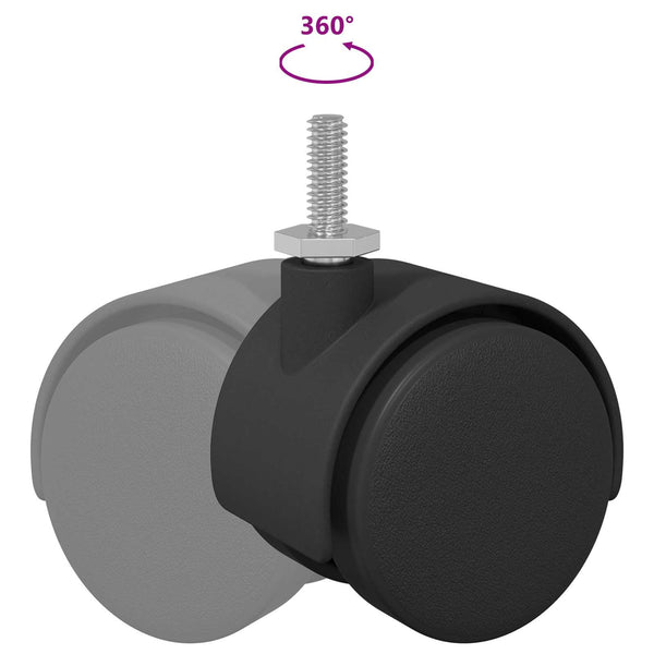 Kierre 2 kpl Mustaa ja hopeaa 40,1 x 40,1 x 37,8 mm Rauta ja PP